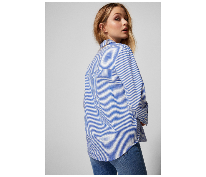 Springfield AW18 Long Sleeve Printed Blouse EU 38 For Women - Blue - Zoom Image 3