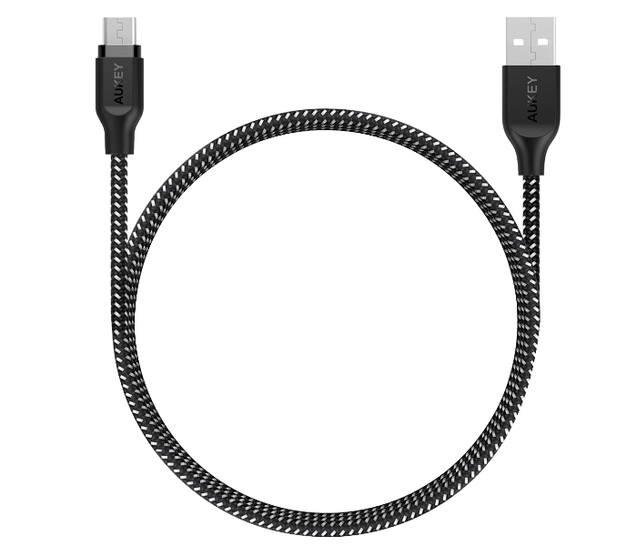 Aukey AM1B 1.2m USB 2.0 Micro USB Cable - Black - Zoom Image 1