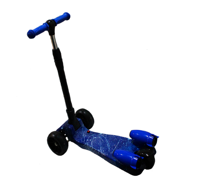 Family Center Toy Scooter With Music Light Bluetooth - Blue and Black - Zoom Image 2