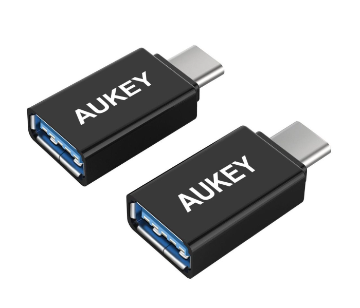 Aukey A1 USBC to USB 3.0 Female Adapter Pack of Two - Black  - Zoom Image 1