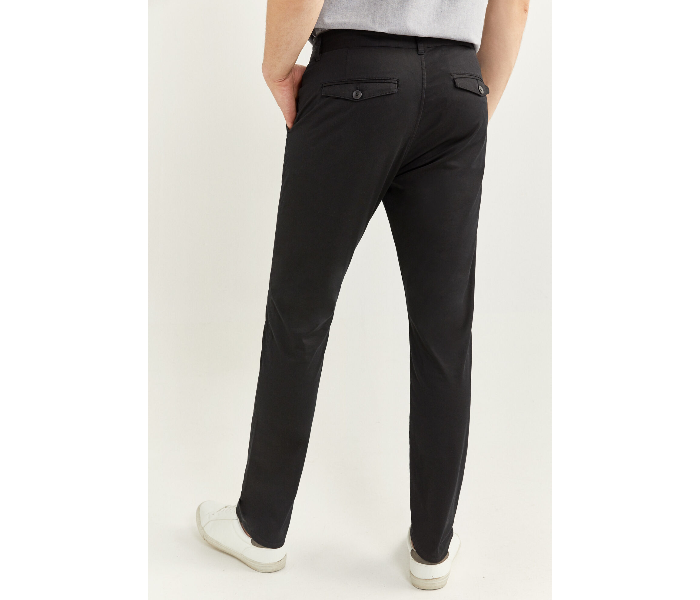 Springfield SS20 Sport Trouser Solid Chinos EU 48 For Men - Black - Zoom Image 4