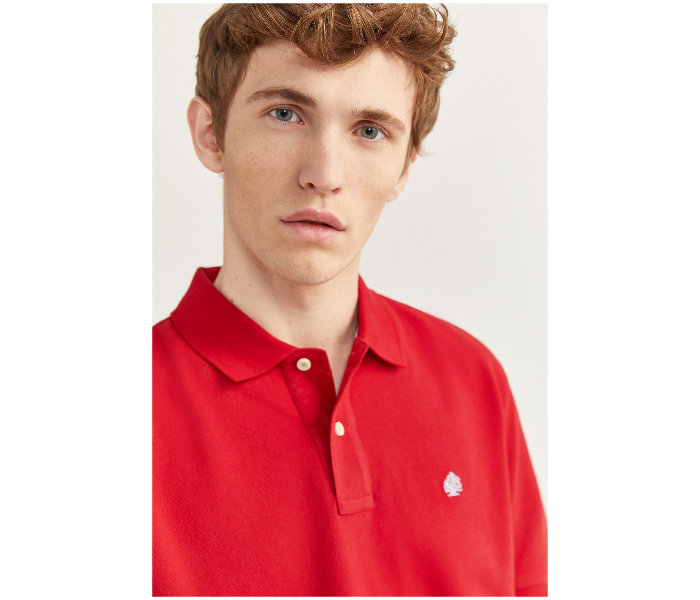 Springfield SS20 Basic Polo T Shirt Large - Dark Red - Zoom Image 2