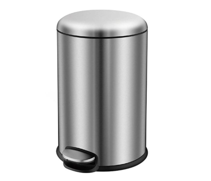 Java JH8853 30 Litre Matt Steel Dustbin Pedal Type - Silver - Zoom Image