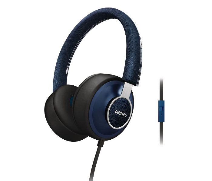 Philips SHL5605BL Downtown Citiscape Headphone With Mic - Blue - Zoom Image 1