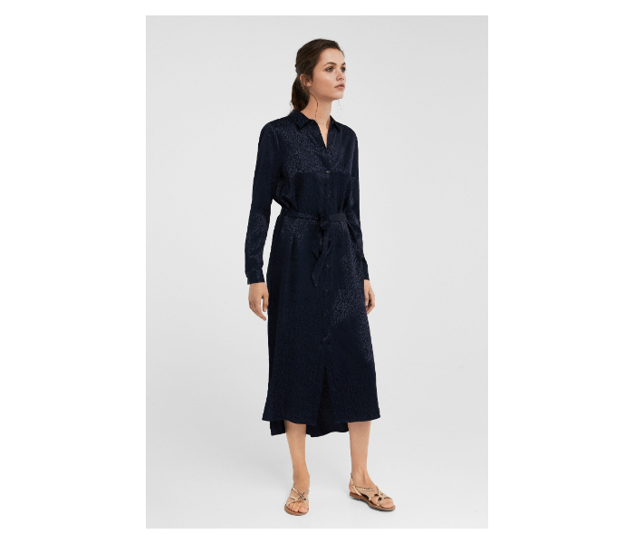 Springfield SS19 Knit Dress With Tie Up EU 40 For Women - Navy - Zoom Image 3