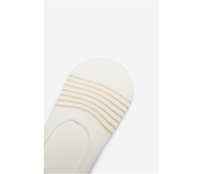 Springfield AW19 Printed Socks EU 39 For Women - White and Gold - Zoom Image 2