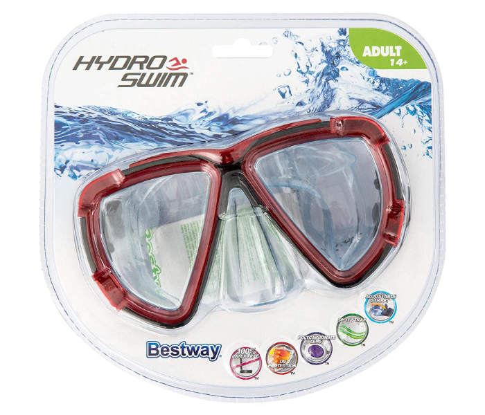 Bestway 22053 Hydro-Swim Crystal Clear Children Diving Mask - Red - Zoom Image 3