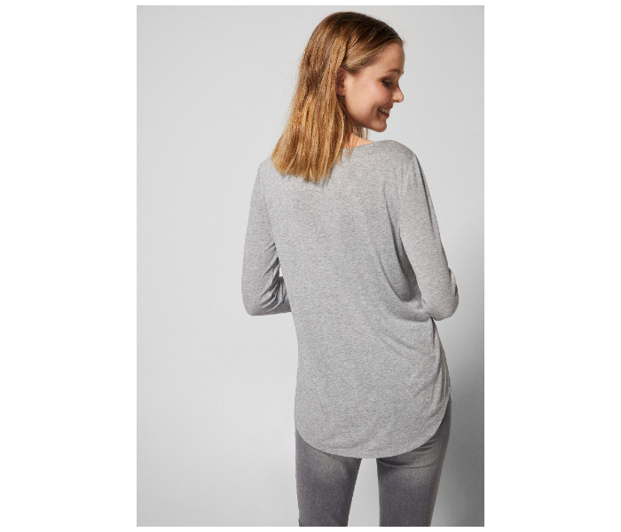 Springfield Plain Long Sleeve T-Shirt Large For Women - Dark Grey - Zoom Image 3