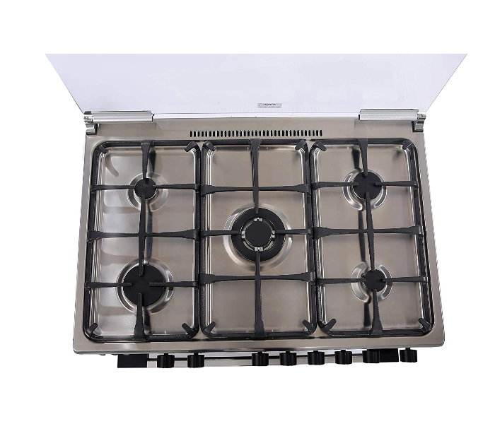 Midea LME95030-FFD 90 X 60 cm 5 Gas Burners Free Standing Gas Cooker - Stainless Steel - Zoom Image 3