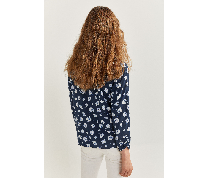 Springfield SS20 Printed Blouse With Bow Neck EU 34 For Women - Blue - Zoom Image 3