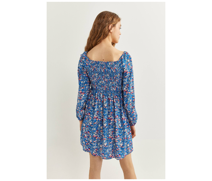 Springfield SS20 Floral Mini Knit Dress EU 42 For Women - Light Blue - Zoom Image 4