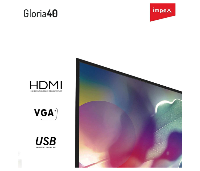 Impex Gloria 40 Smart 40 Inch LED HD Ready Smart TV - Black - Zoom Image 3