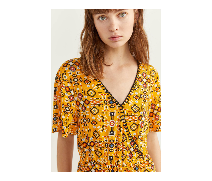 Springfield SS20 Printed Jumpsuit EU 44 For Women - Dark Yellow - Zoom Image 3