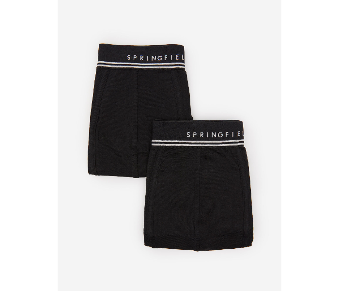 Springfield SS20 Pack of 2 Knitted Boxers And Slips Small For Men - Black and White - Zoom Image 1