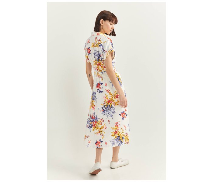 Springfield SS20 Floral Knit Dress EU 36 For Women - Yellow and White - Zoom Image 3