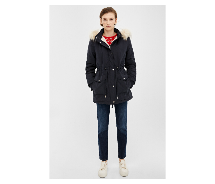 Springfield AW19 Solid Winter Jacket EU 40 For Women - Black - Zoom Image 3