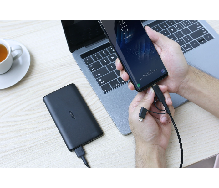 Aukey BAL5B 2m 3-in-1 MFi Lightning 8 pin Sync and Charging Cable - Black - Zoom Image 3