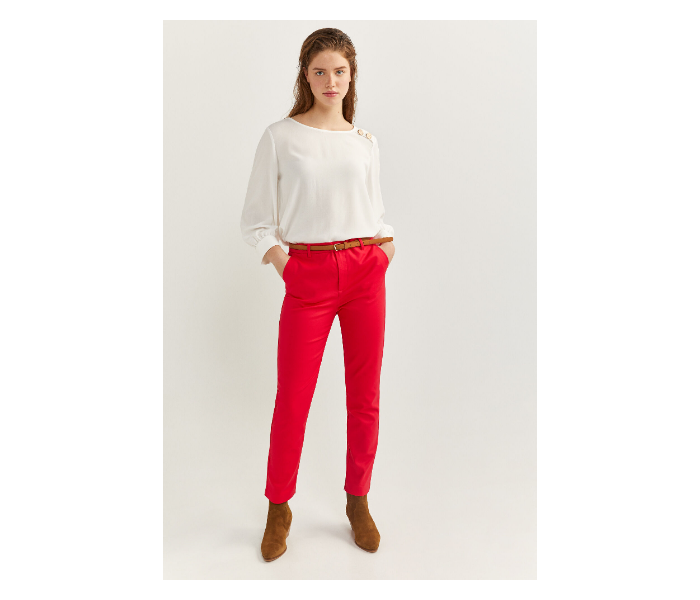 Springfield SS20 Plain Trouser Pant EU 38 For Women - Red - Zoom Image 3