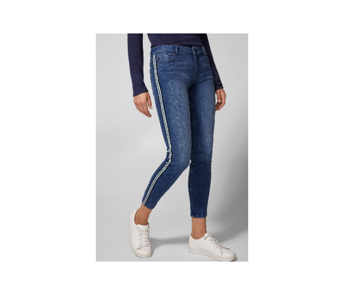 Springfield AW18 Fancy Denim Trouser EU 38 For Women - Blue and Green - Zoom Image 4