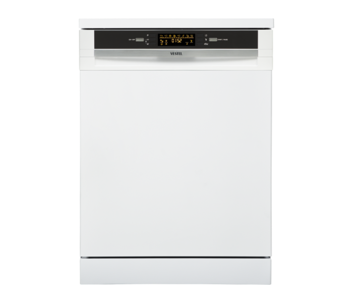 Vestel D483 Dishwasher With 8 Programs - White - Zoom Image