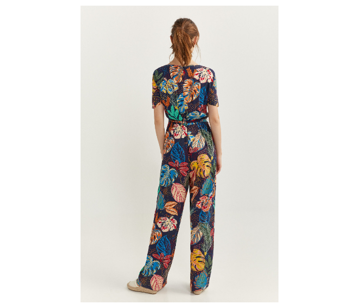 Springfield SS20 Printed Jumpsuit EU 34 For Women - Blue and Yellow - Zoom Image 4