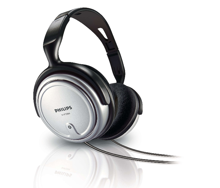 Philips SHP2500 Stereo Headphone - Black and Silver - Zoom Image 4