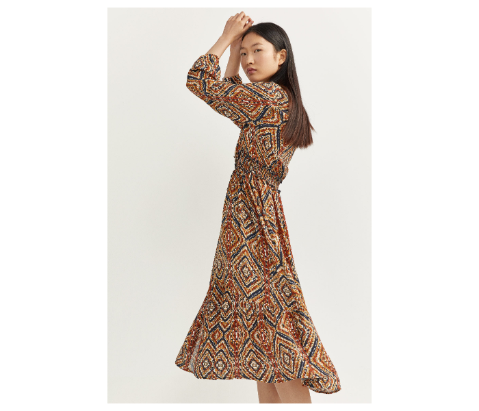 Springfield SS20 Printed Knit Dress EU 44 For Women - Tan - Zoom Image 1