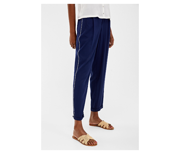 Springfield AW19 Cotton Plain Pant EU 38 For Women - Blue - Zoom Image 2