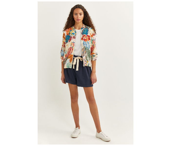 Springfield SS20 Floral Jacket X-Large For Women - Beige - Zoom Image 1