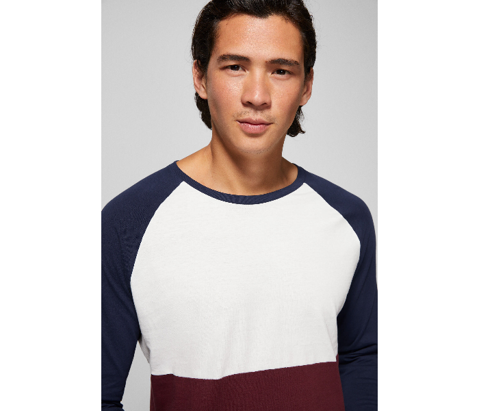 Springfield AW18 Basic Striped T-Shirt Large - Wine - Zoom Image 1