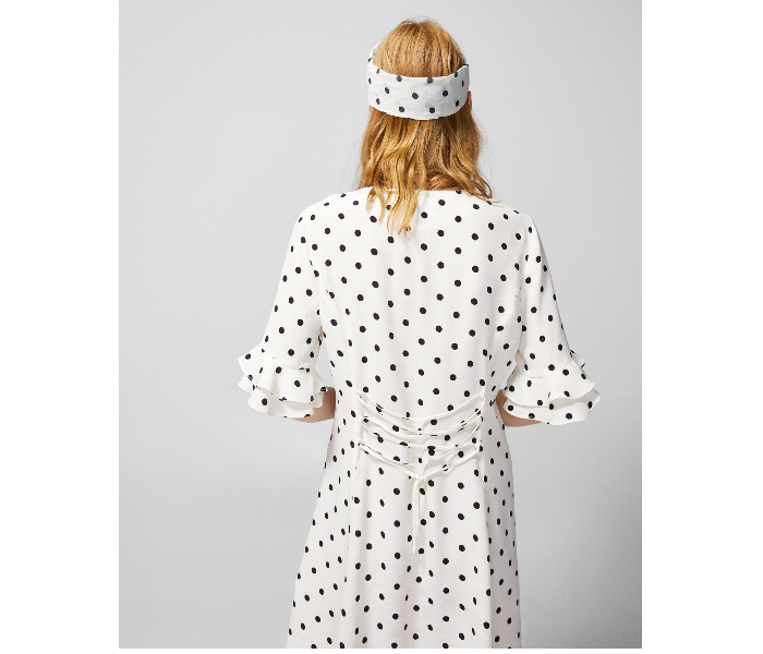 Springfield AW18 Polka Dotted Knit Dress EU 34 For Women - White and Black - Zoom Image 2