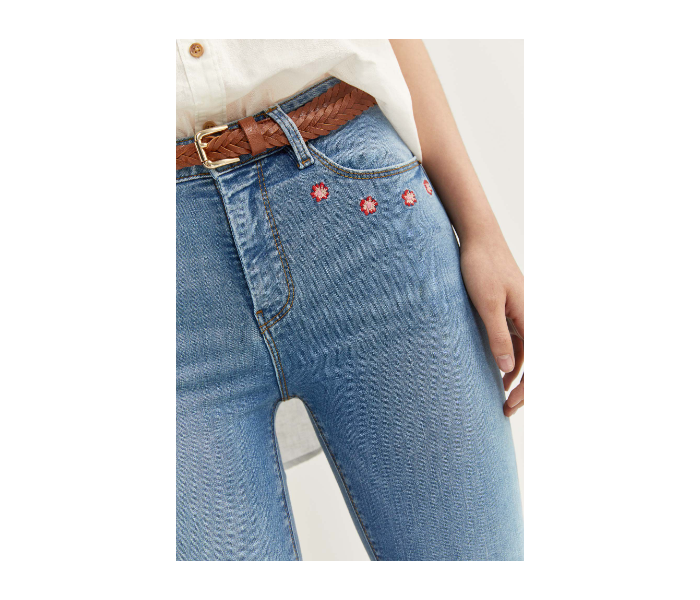 Springfield SS20 Fancy Denim Jeans EU 40 For Women - Blue and Red - Zoom Image 3