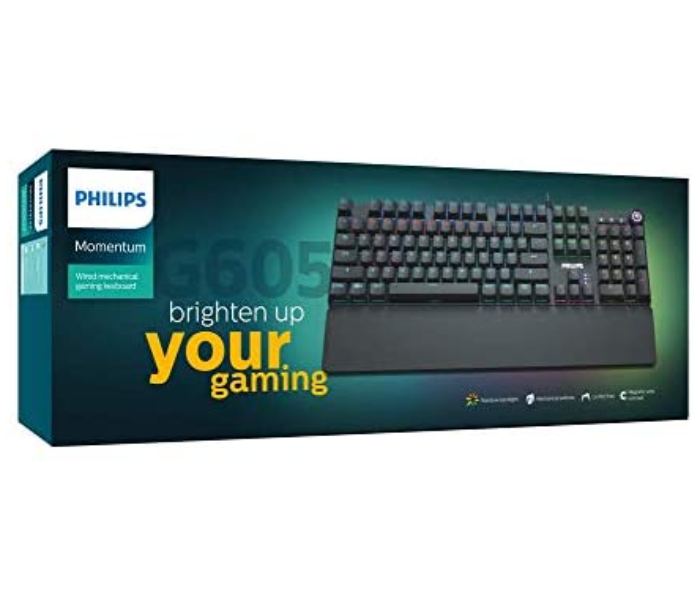 Philips SPK8605 USB Wired Mechanical Keyboard - Black - Zoom Image 4