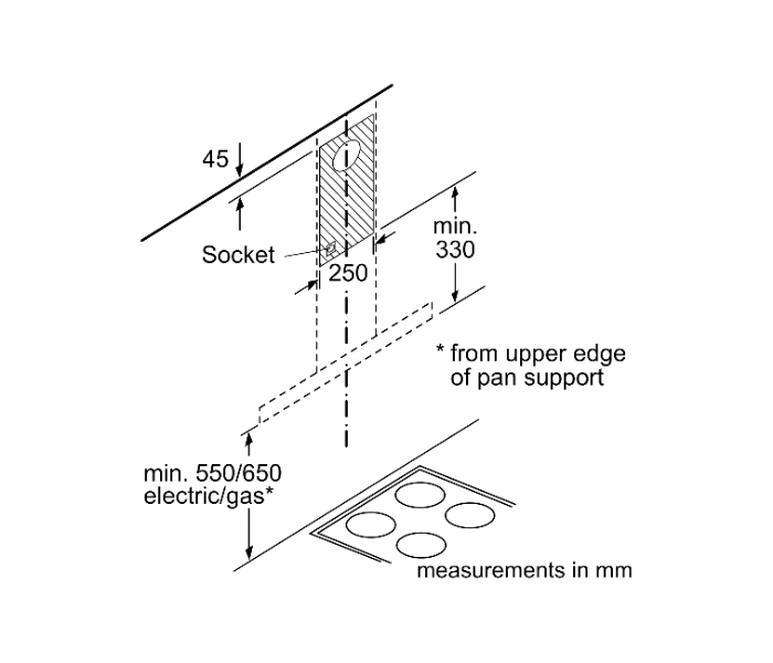 Bosch DWB94BC51B 90 Cm Series 2 Wall-Mounted Cooker Hood  - Stainless Steel - Zoom Image 4