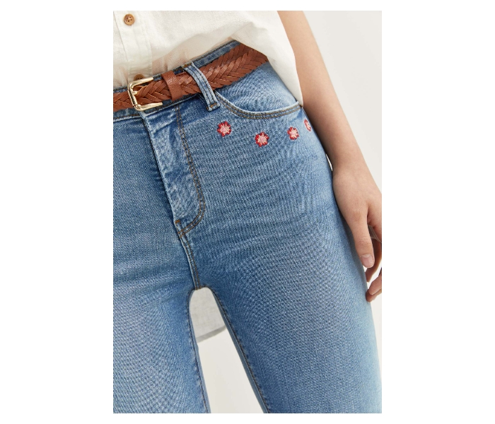 Springfield SS20 Fancy Denim Jeans EU 42 For Women - Blue and Red - Zoom Image 3