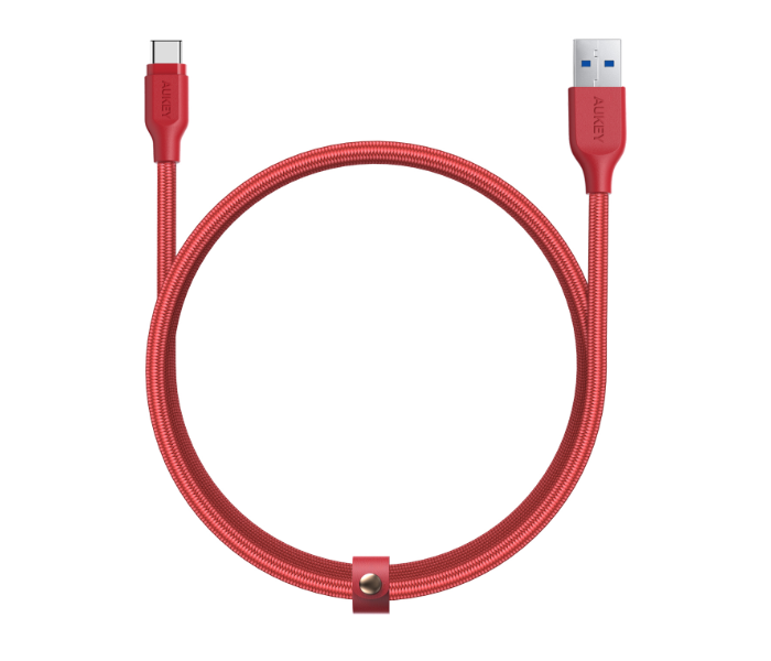 Aukey AC2R 2m USB Type C Braided Cable Aluminum Head - Red - Zoom Image 1