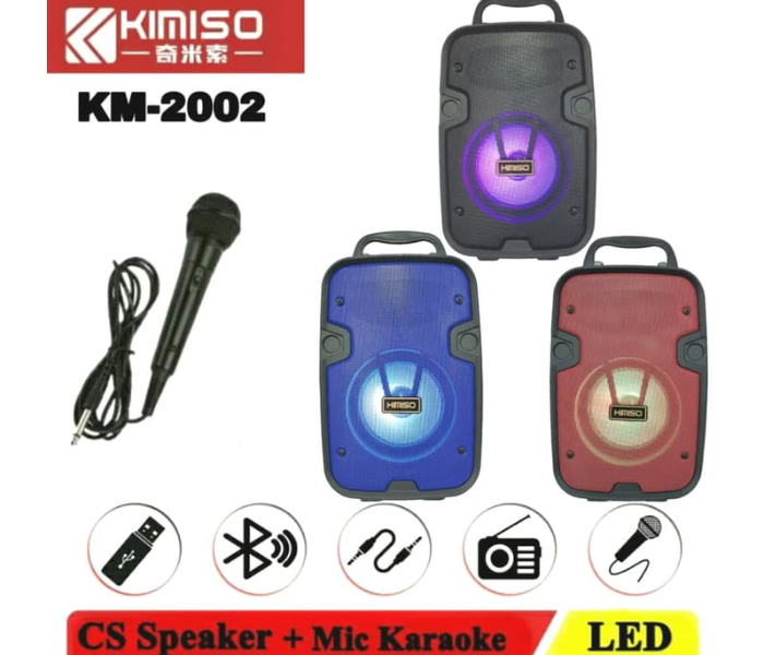 KIMISO KM-2002 TikTok Karaoke Portable Wireless Bluetooth Speaker with Mic - Black - Zoom Image 1