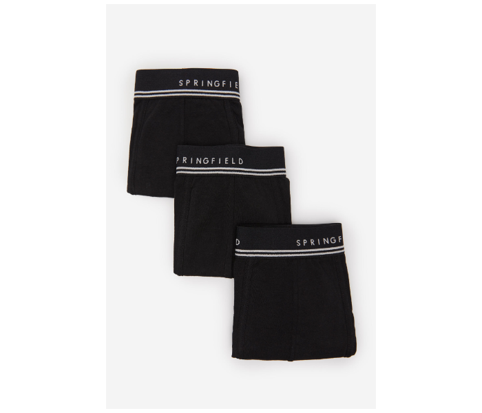 Springfield SS20 Pack of 3 Knitted Boxers And Slips Medium For Men - Black and White - Zoom Image 2