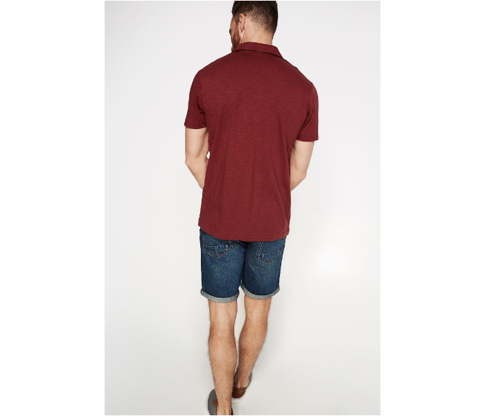 Springfield AW18 Polo Fancy T-Shirt Medium For Men - Maroon - Zoom Image 4