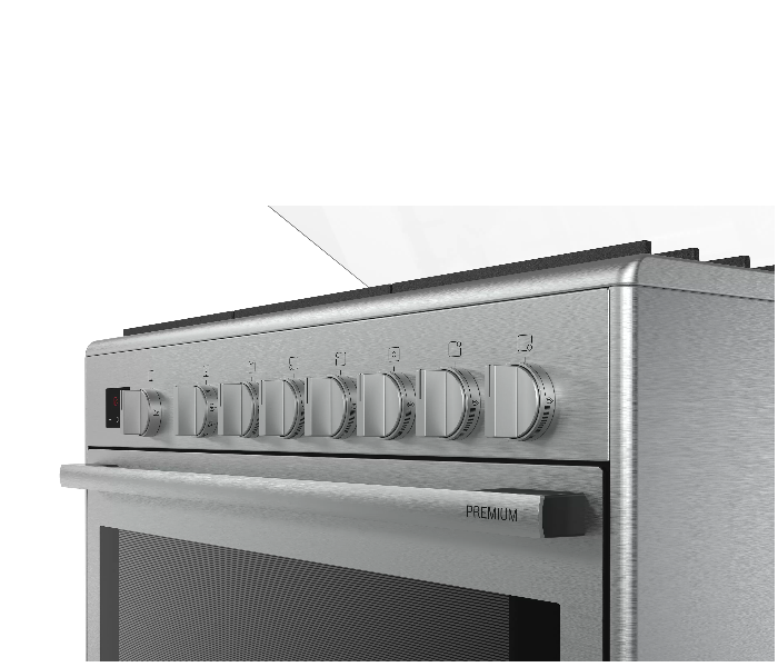 Bosch HSG738357M 90 Cm Series 2 Gas Range Cooker - Stainless Steel and Black - Zoom Image 3