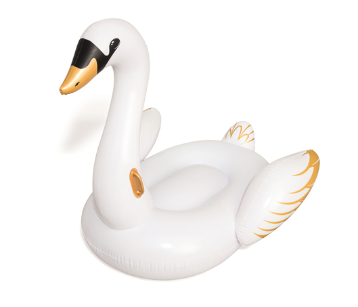 Bestway 41120 Luxury Swan Pool Float - White and Gold - Zoom Image 1