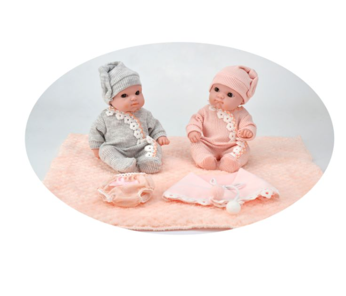 Basmah 8 inch Doll Set - Grey and Pink - Zoom Image 2