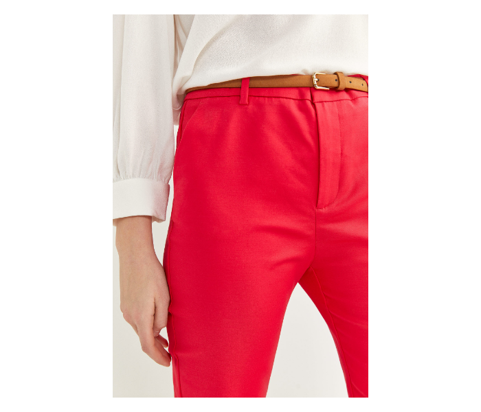 Springfield SS20 Plain Trouser Pant EU 36 For Women - Red - Zoom Image 4