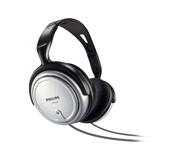 Philips SHP2500 Stereo Headphone - Black and Silver - Zoom Image 1