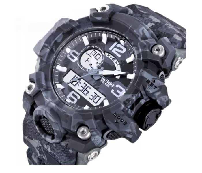 S Shock Casual Sports Watch Waterproof for Men -  Army Black - Zoom Image 5