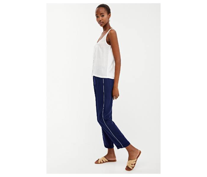 Springfield AW19 Cotton Plain Pant EU 44 For Women - Blue - Zoom Image 4