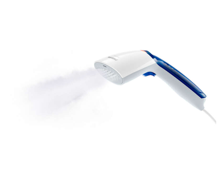 Philips GC351-26 1000 Watts Steam And Go Handheld Garment Steamer - White And Blue - Zoom Image 5