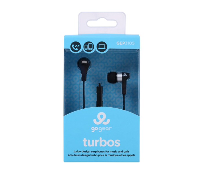 Philips GEP3105BK Go Gear Earphones With Mic - Black - Zoom Image 2