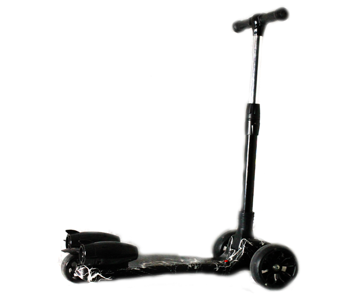 Family Center Toy Scooter With Music Light and Smoke - Black - Zoom Image 1