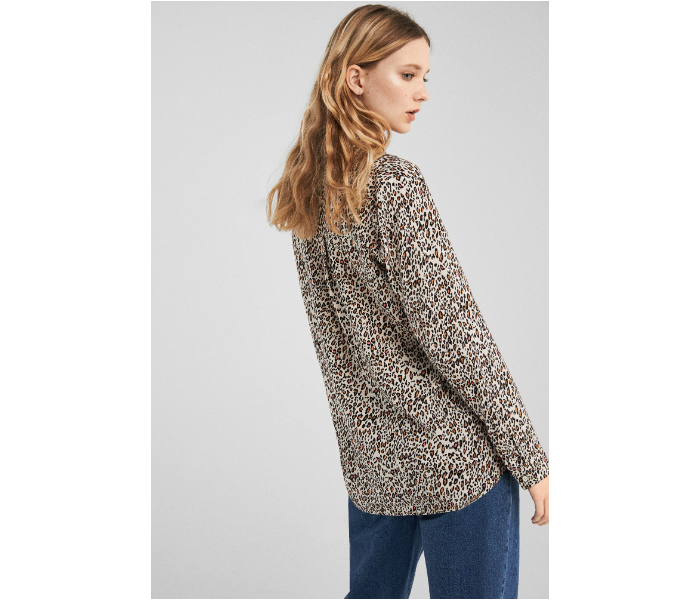 Springfield AW19 Long Sleeve Printed Blouse EU 36 For Women - Light Khaki - Zoom Image 2